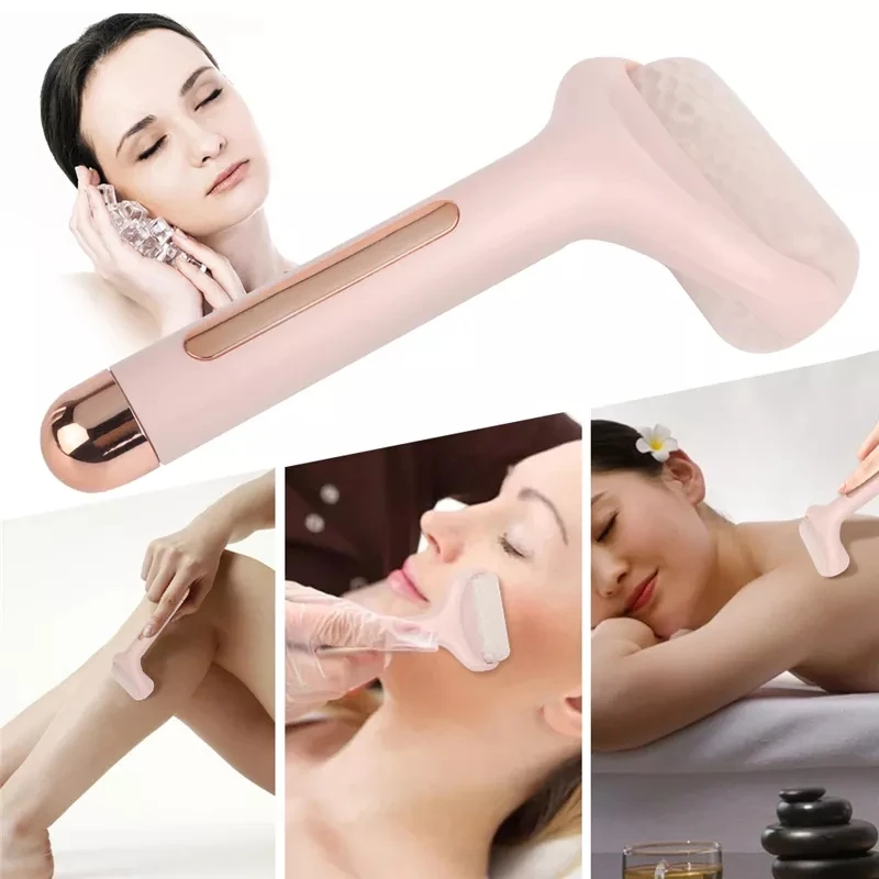 Hot Selling Beauty Care Pink Facial Ice Roller Cool Ice Massager Skin Lifting Tool Anti-wrinkles Beauty Tools