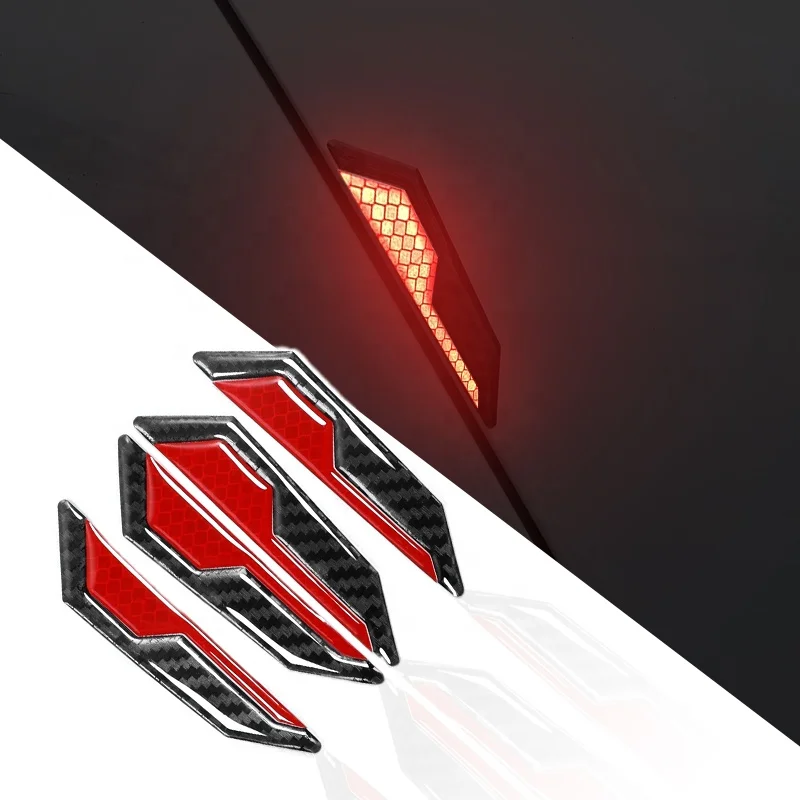 Factory Custom Logo 4 pcs Universal Auto Anti-collision Reflective Safety Warning Sticker For Car Door