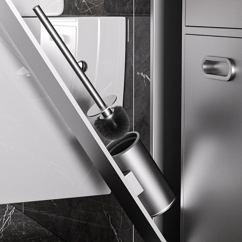 Bathroom recessed stainless steel trash can niche wall mounted toilet paper roll modern Multi Function rubbish bin