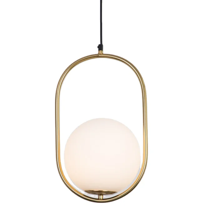 Promotional factory price modern pendant lamp living room glass globe bedside pendant light (7800-1P )