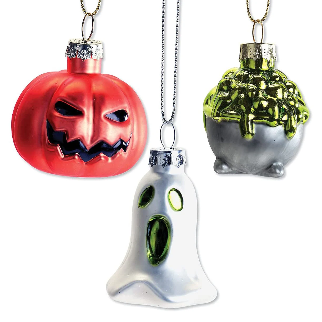 Halloween Figures Glass Ornaments - Halloween Ornaments, Spooky, Fun Decor Eco-friendly
