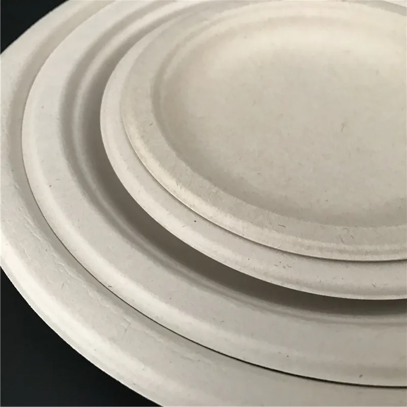 
 Круглые одноразовые тарелки 6/7/9/10, тарелка из натурального сахарного тростника  