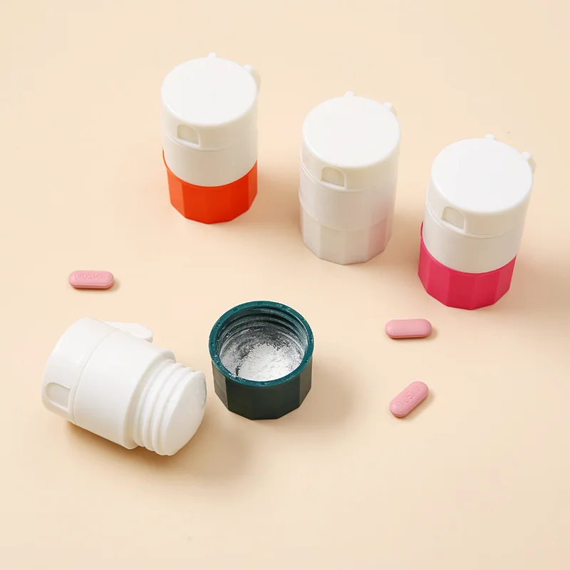Multifunctional Pill Crusher Pulverizer Splitter Grinder Pill box With Cutter
