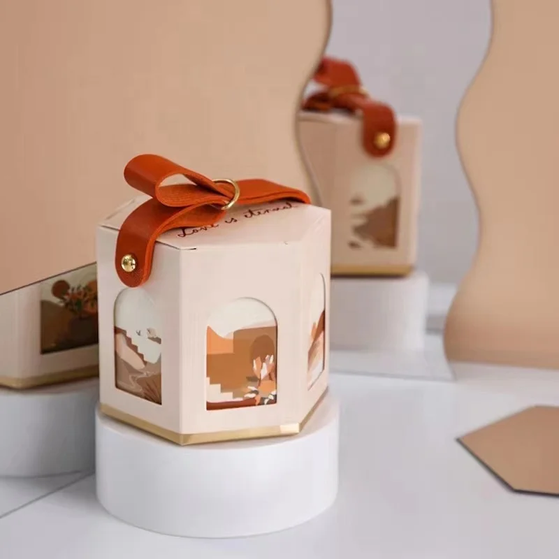 Wedding Birthday Baby Shower Decoration Oil Painting Season Style Candy Box Best Wishes