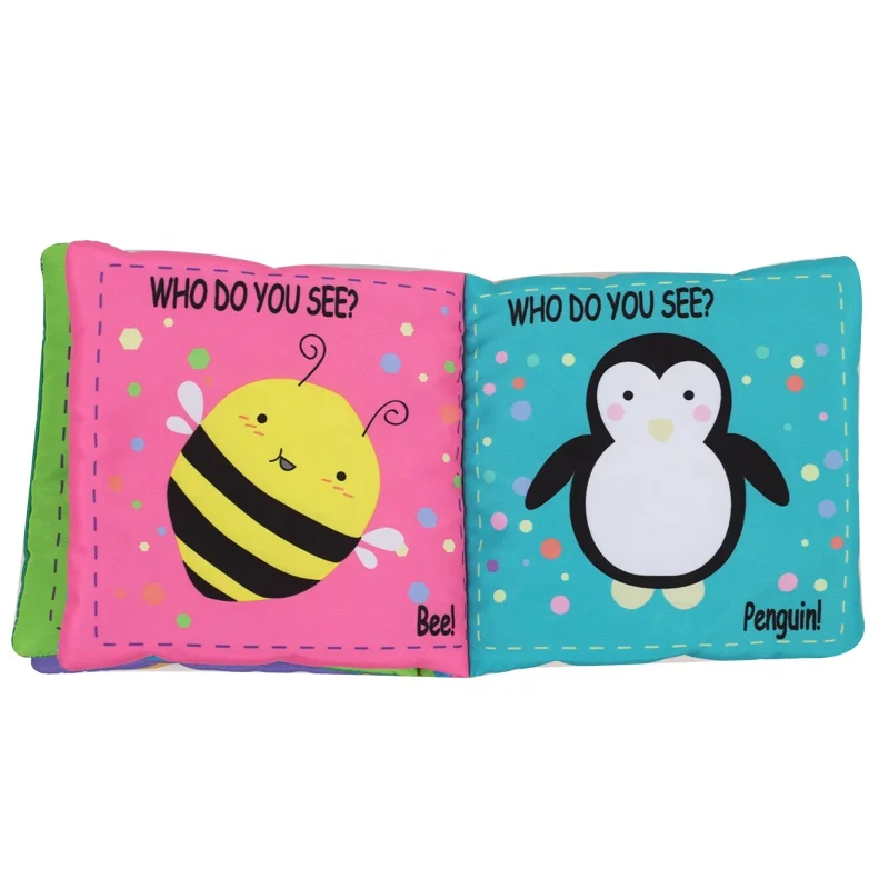 New arrival baby fabric cloth book kids toys early learning educational toys with handle