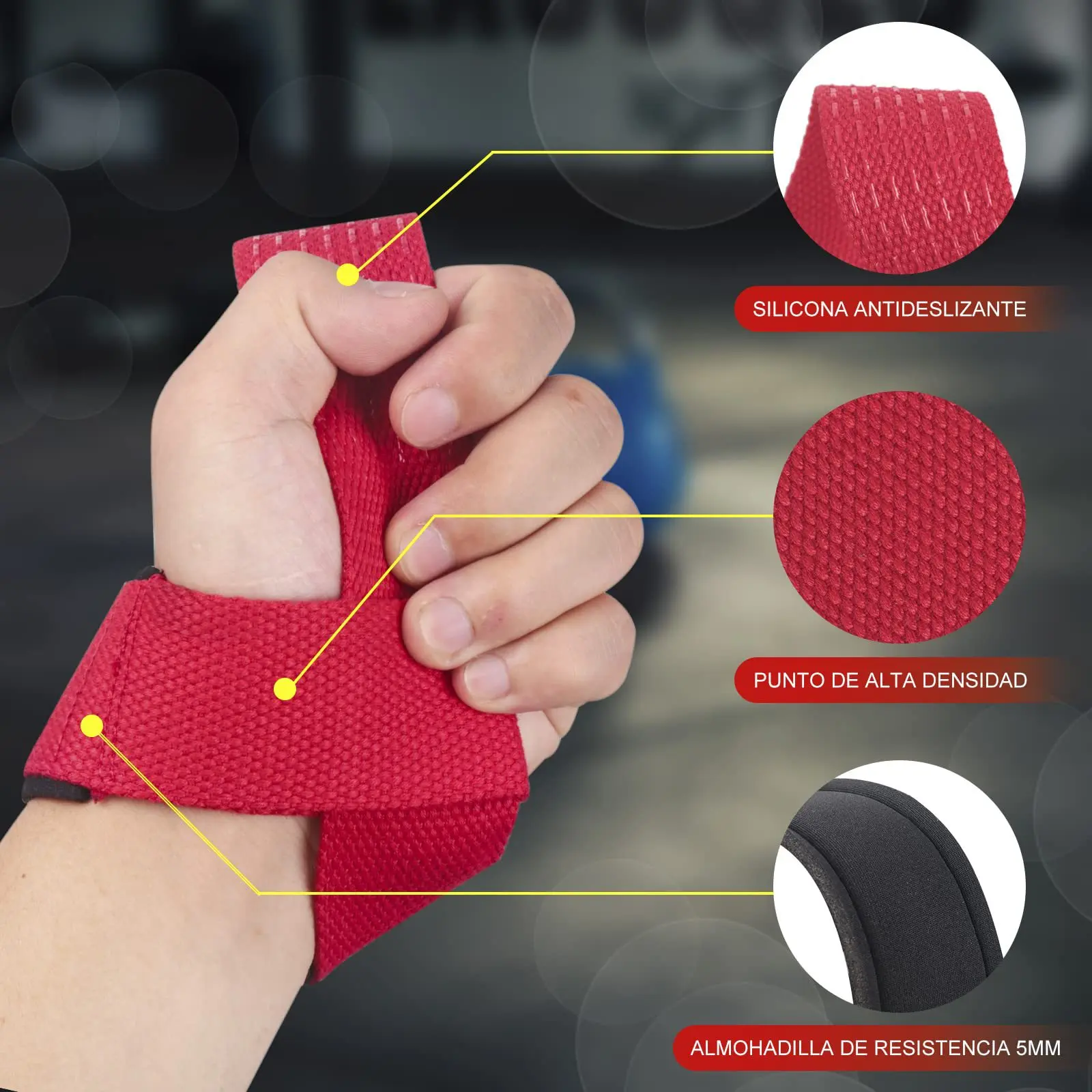Exercise enhancement strap grip strap Fitness tension strap Pull up dumbbell silicone anti-slip wear hard pull strap