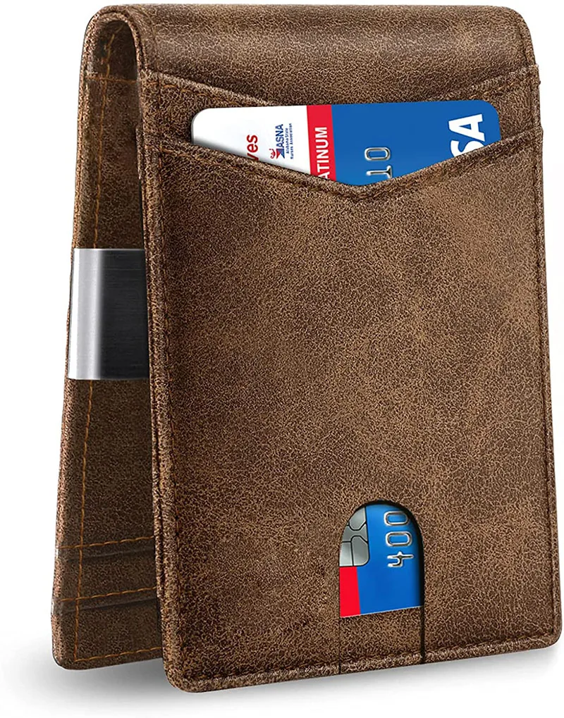 Вместительный бумажник Eime, может вмещать до 15 карт, ультратонкий двухслойный защитный RFID-бумажник с окошком для документов