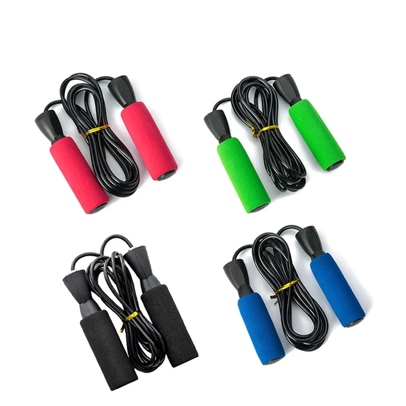 Wholesale adjustable Fitness non slip colourful Handle PVC Coated durable Steel Wire Speed Skipping Rope Jump Rope