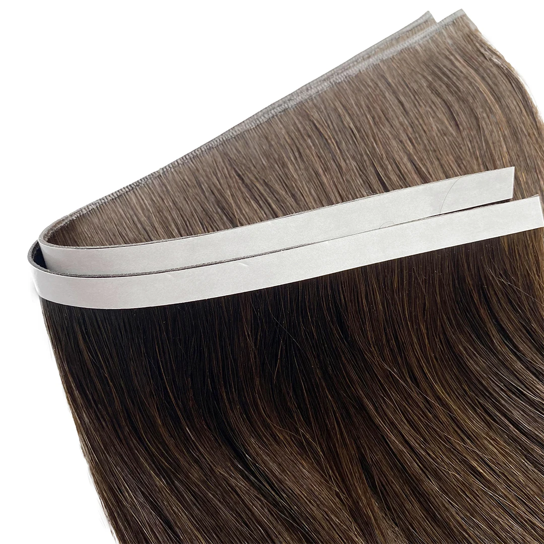 Russian Hair Double Drawn Ultra Slim genius weft invisible long tape pu weft