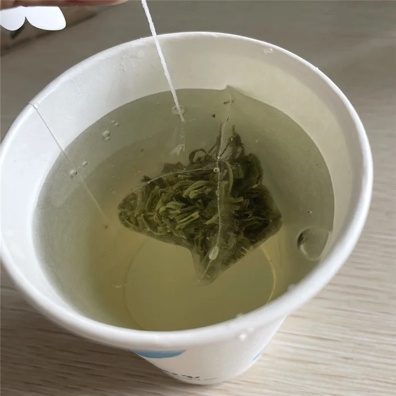 Custom Packaging Empty Tea Bags Pla With String Biodegradable Filter Bag Pouches Disposable Tea Bags