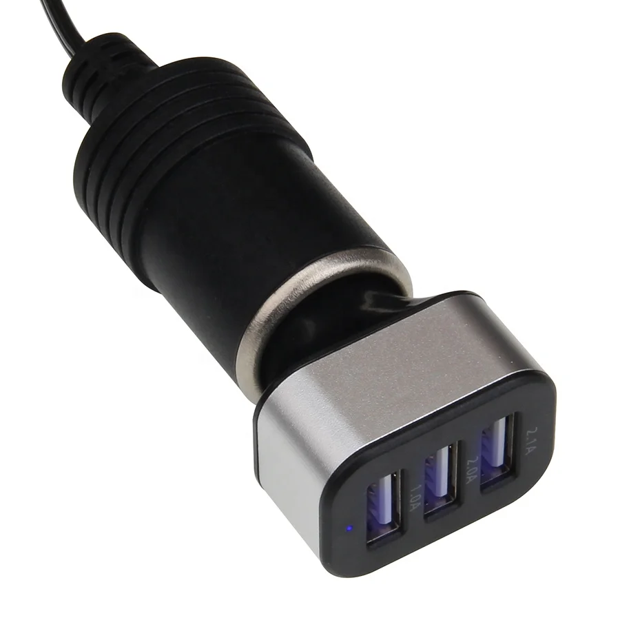 Mini USB Car Charger Mobile Phone Fast 3 Port Car USB Charger Adapter Charging For iPhone iPad Samsung Xiaomi Smartphone Tablet