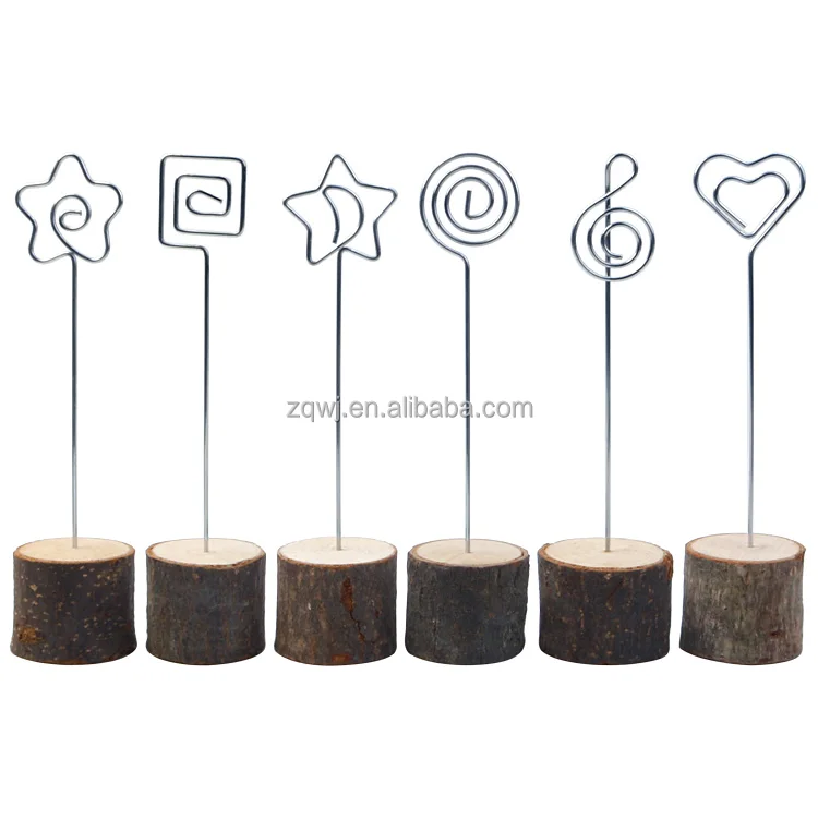 Custom Wooden Eco-friendly Card Stand Rustic Photo Holder Banquet Stand Table Number Holder for Wedding Party Table Decor