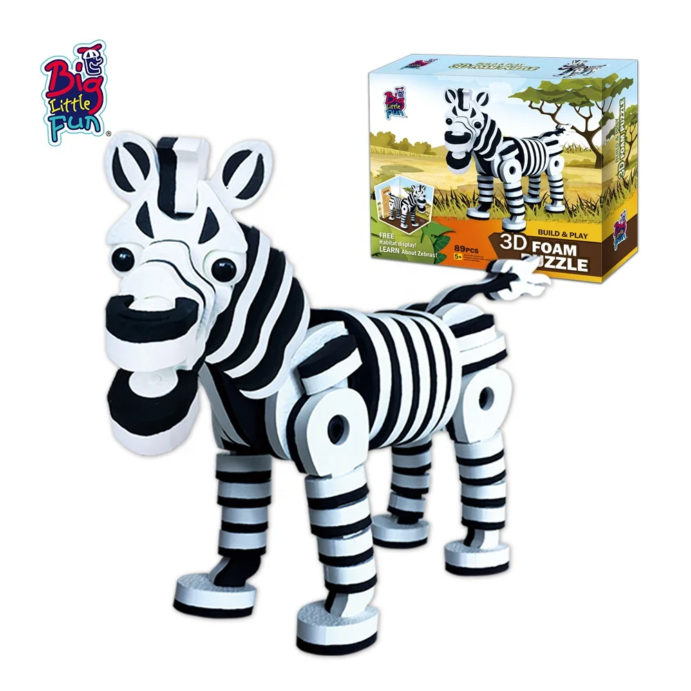 Zoo animals toy  figures children 3d EVA puzzle  learning game for kids early educational
