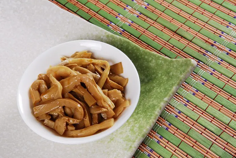Meisei Menma Pre-packaged Vegetarian Striped Flavored Seasoned Sliced Bamboo Shoot Tips For Salad Soup