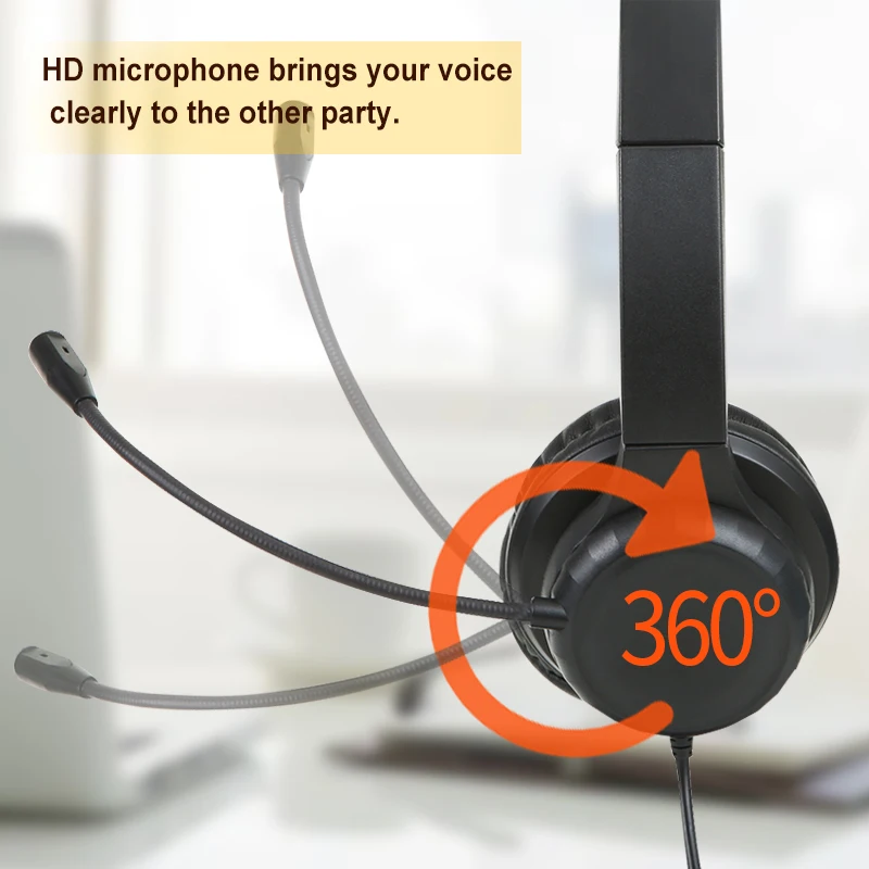 Smart headset for call center hybrid working headset for communication team meeting headset for conference