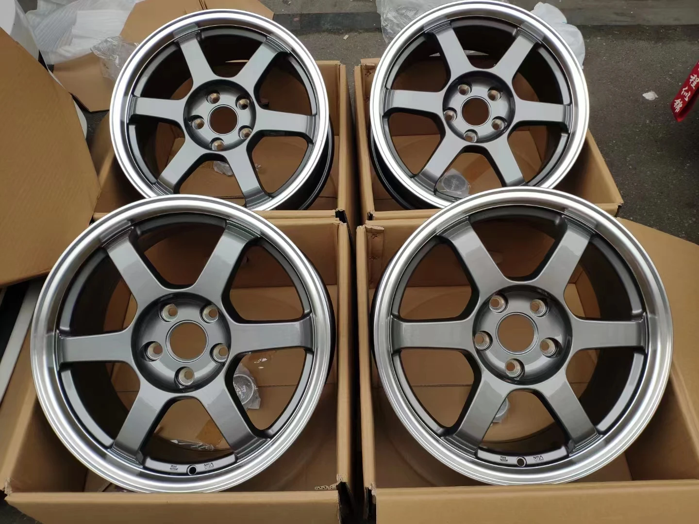 Bku racing  passenger car wheels 5x114.3 wheels 18 inch for volk te37 jdm wheels Japanese car tesla model 3