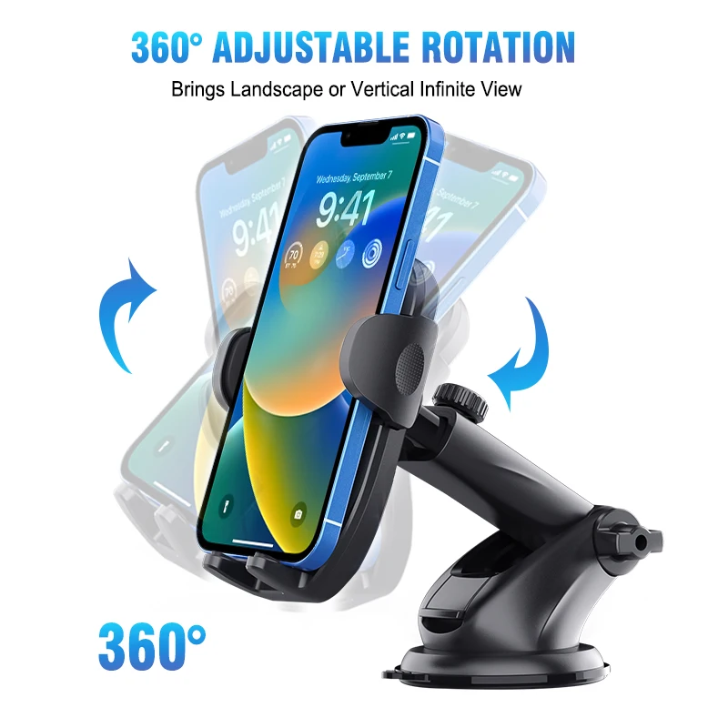 2 In1 Telescopic Rod Car Phone Holder Mount Suitable for Car Dashboard /Windshield Handyhalter Phone Holder Suporte Para Celular