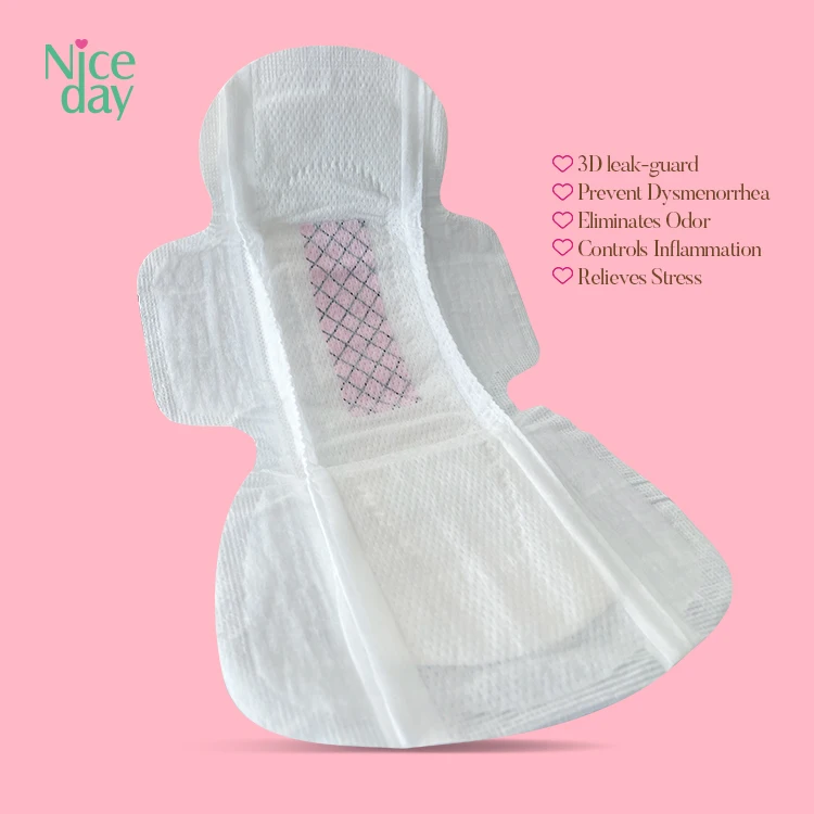Niceday 3D Leakproof Protection Highly Absorbent Organic Sanitary Napkin for Women Period Pads