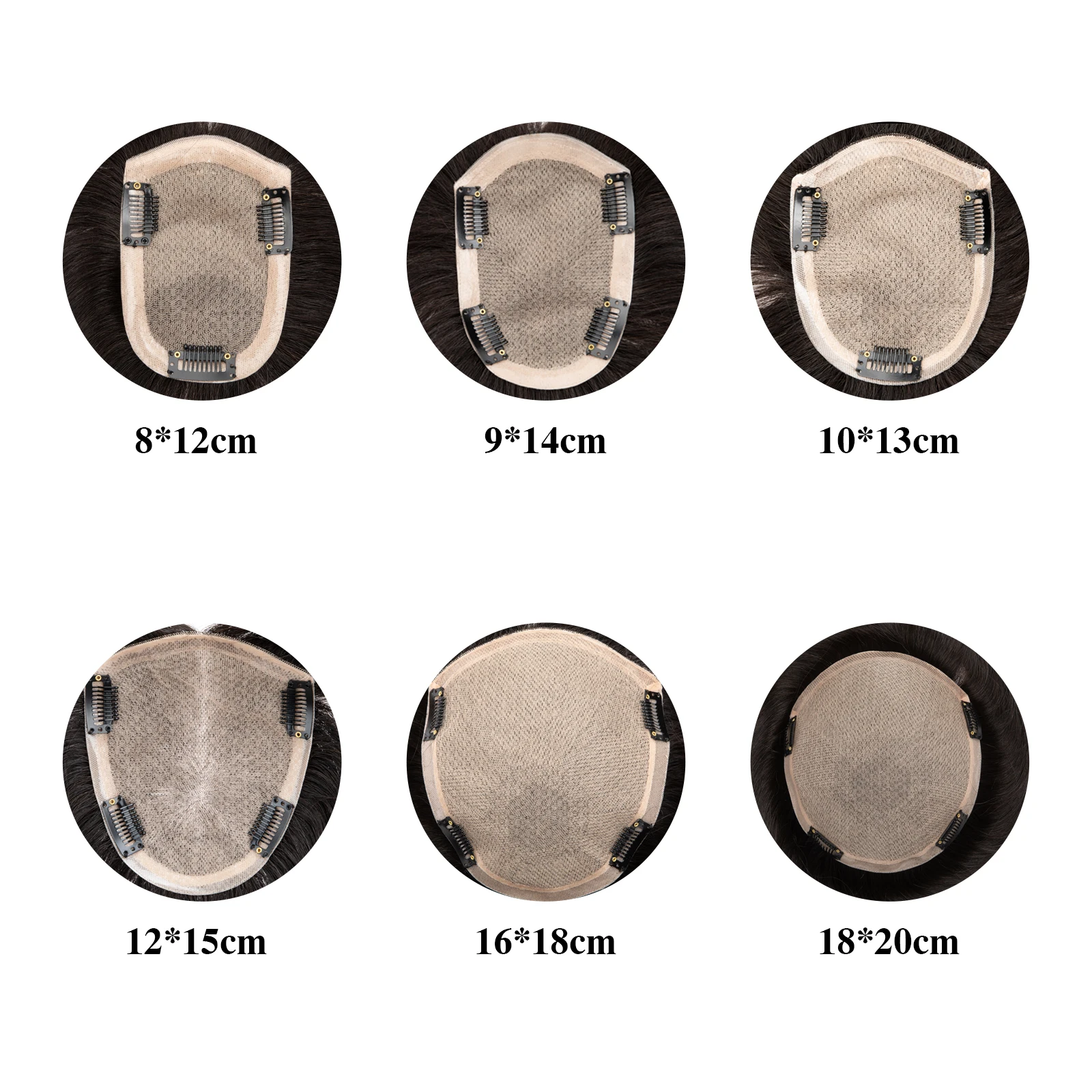 100% Real Human hair topper top hairpiece with Clips natural color swiss and mono Base Toupee  for women new styles