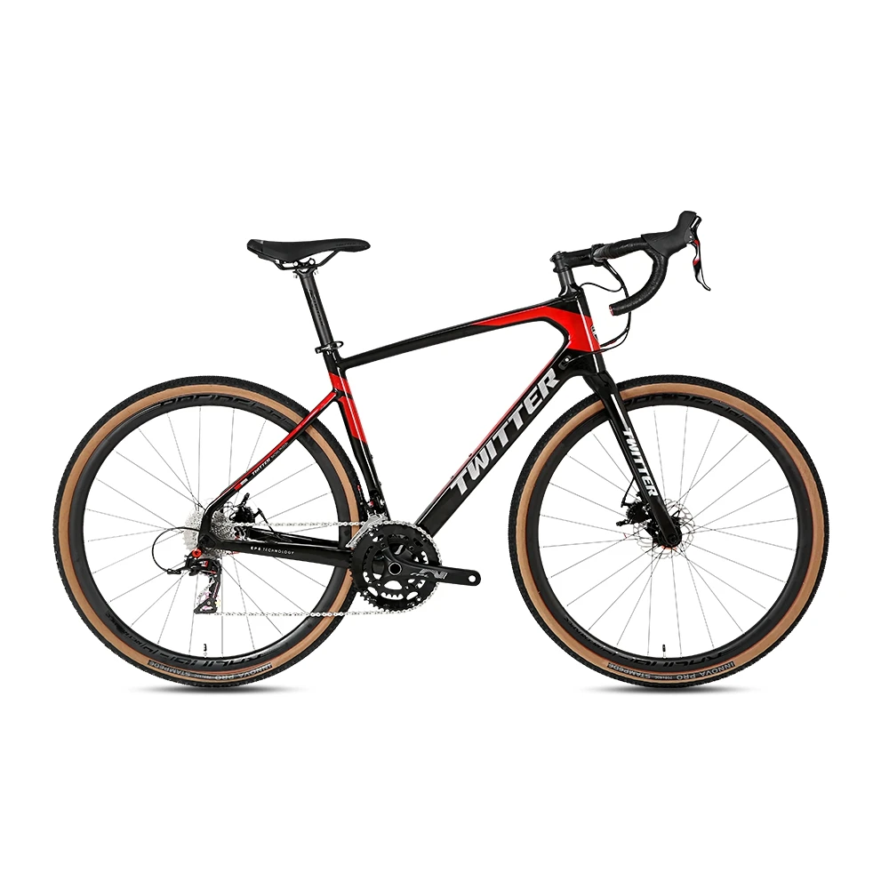 Twitter GRAVEL Off-road bike bicycle frame t800 carbon fiber 700c rim road bike with 22 speed