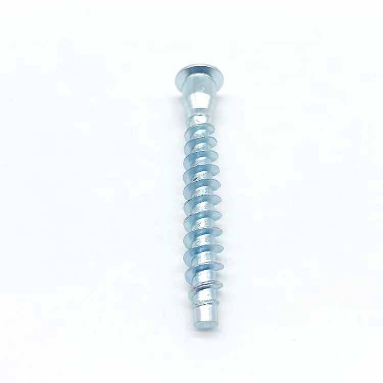 Carbon Steel Blue Zinc Plated Metric Flat Point Allen Socket Furniture Wood Confirmat Screw 5x50