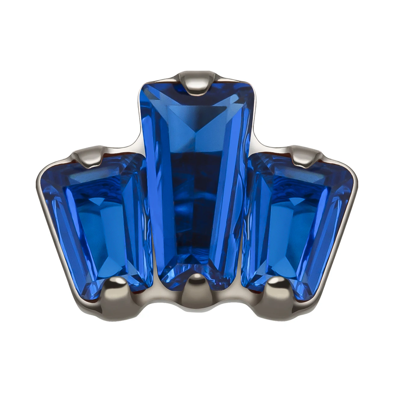 Giometal ASTM F136 титановый синий кристалл CZ Резьбовые концы Daith спираль трагус серьги для пирсинга ювелирные изделия оптом