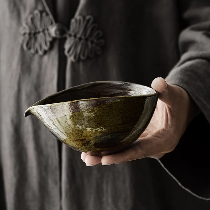 Yiye Qingzhou Male Cup Japanese Handmade Retro Stoneware Powder Fair Cup Even Cup Tea Set Cut Water Neat Ceramic Matcha Bowl