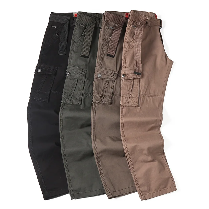 2023 Multi-pocket Cargo Pants Men Harajuku Hip Hop Streetwear Joggers Man Elastic Waist Sweatpants Tech Wear Design For USA