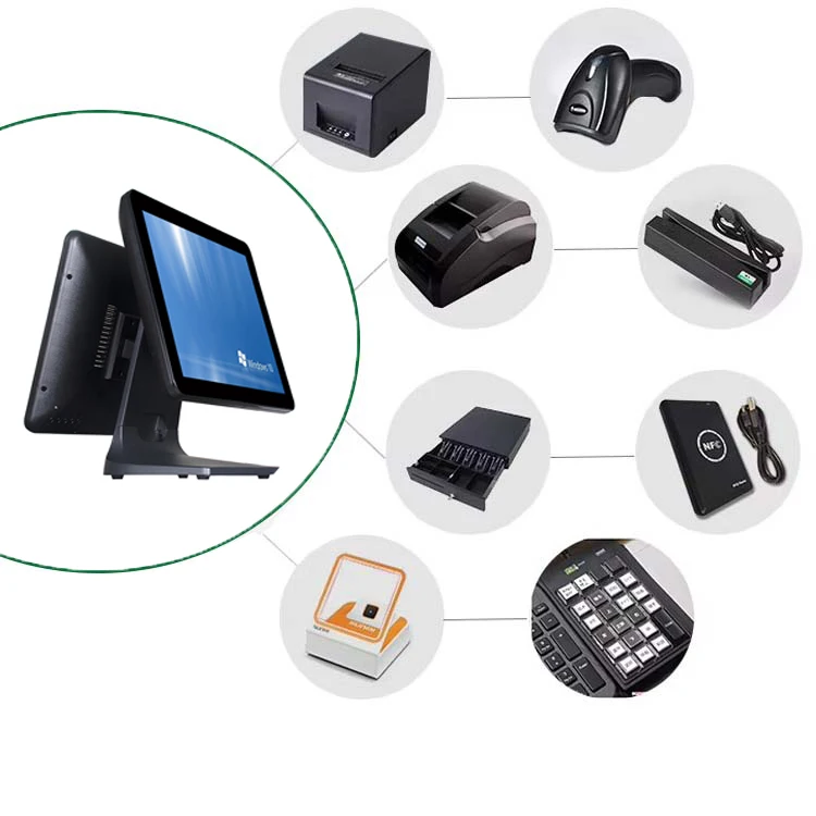 Commercial Touch Screen Pos Systems Mini Cash Register Cash Register Pc Electronic Cash Register Cashier Machine