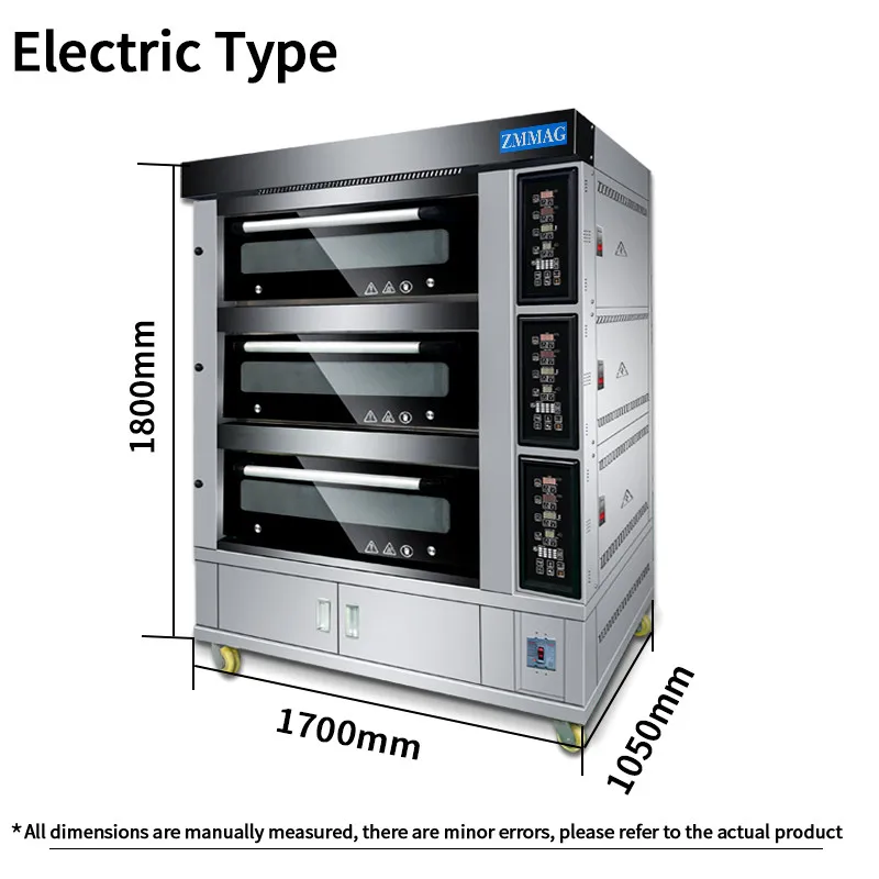 zmmag general french bread baking oven commercial oven for bakery three decks nine trays oven