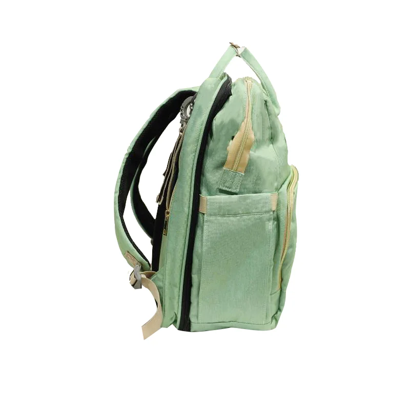 Wholesale Portable Waterproof Mummy Back Pack Large Capacity Mom Backpack Foldable Baby Bed Diaper
