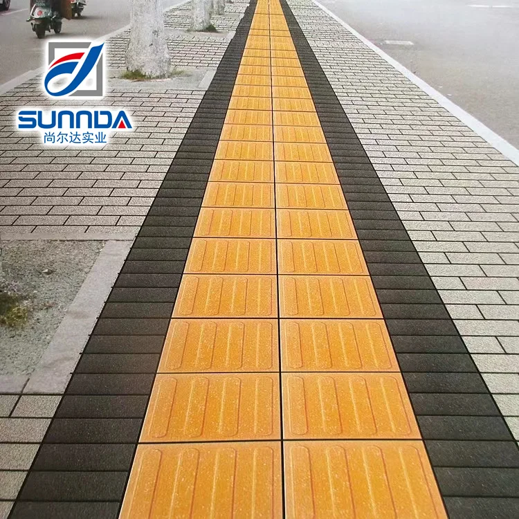 Современная уличная керамическая плитка SUNNDA Xiamen для прогулок на мощение тактильная дорожка пола 400x400 300x300 мм