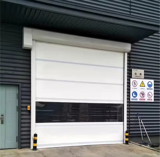 Windproof automatic lifting with Windows New thickened material pvc plastic quick safety garage parking Electric garage door