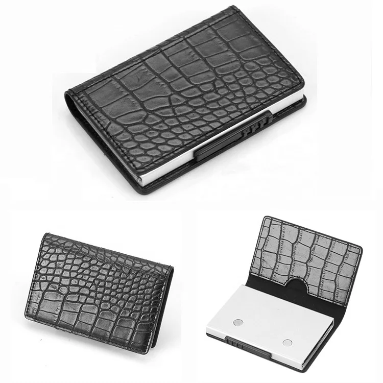 buy a card holder RFID multiple leather card holder wallet for gift