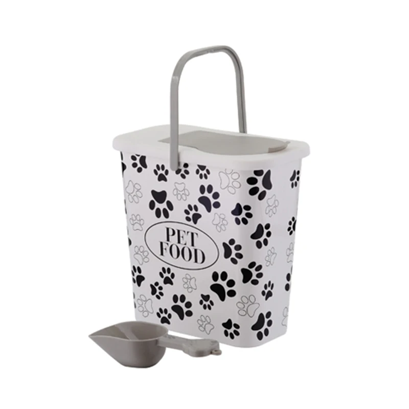 
SA 2060 Manufacturer Plastic Tin Cat Pet Dog Food Storage Container With Spoon  (62572176077)