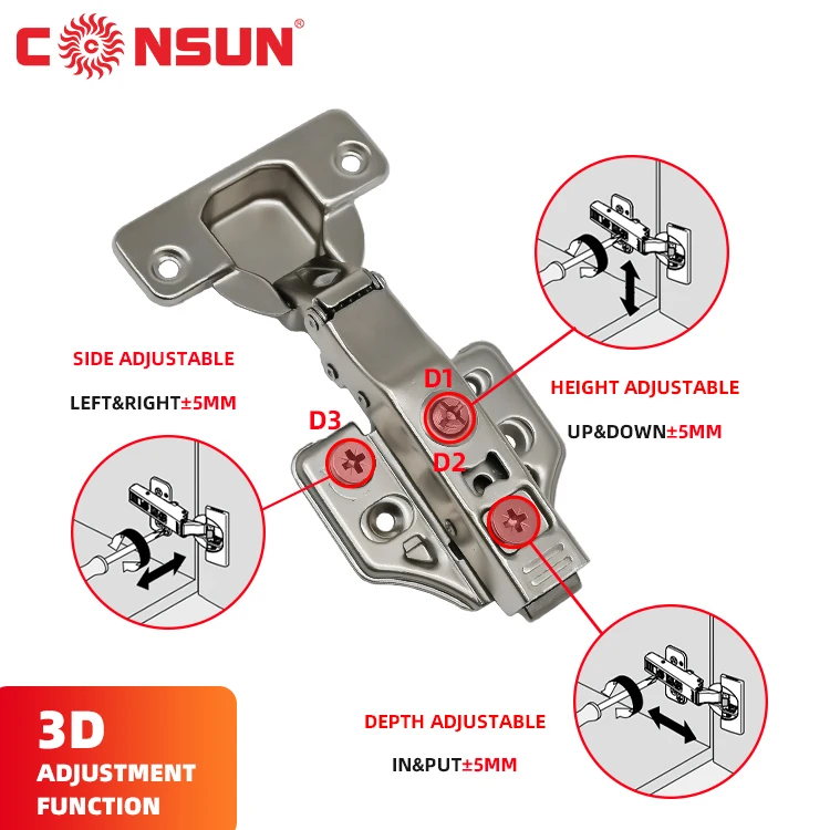 Factory 35mm Cup Hinge Furniture Hardware 3d Adjustable Concealed Door Hinge