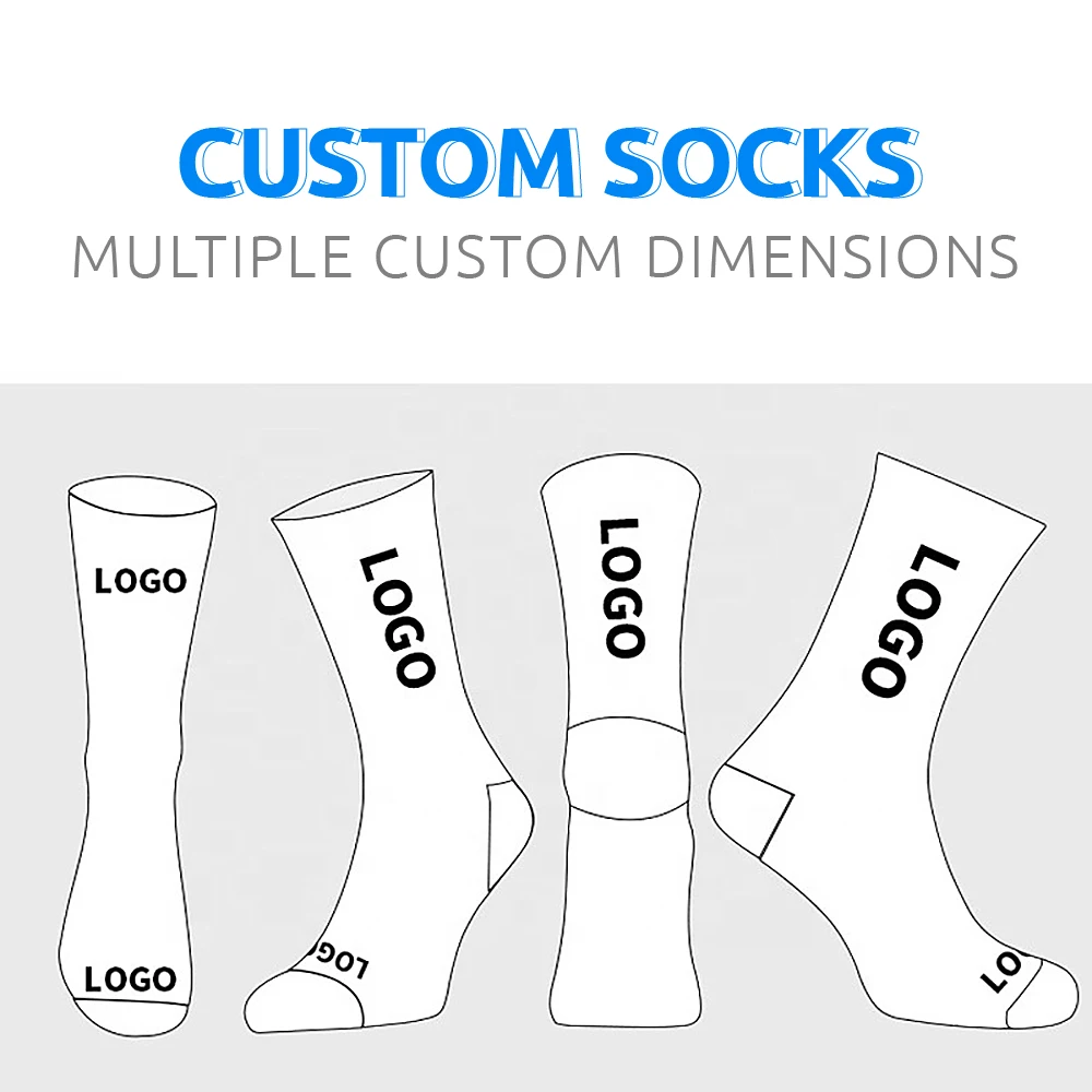 Free Sample Blank Custom LOGO Print Thick Breathable Cotton Mens Sport Causal Socks