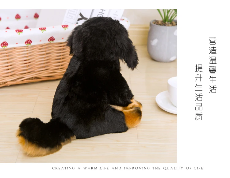 New Sunrise Wholesale Manufacture Soft Simulation Dog Plush Emulation Tibetan Mastiff Animal Doll Toy for Promotion