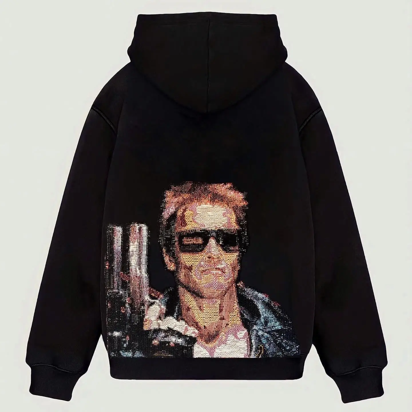Custom OEM Manufacturer Men Vintage Plus Size Own Oversized For Unisex Pullover Long Sleeve Woven Anime Tapestry Hoodie