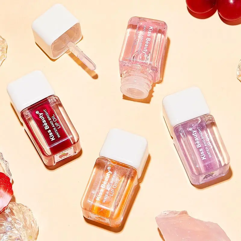 Wholesale Cosmetics Kiss Beauty 4 Colors Glossy Cream Nude Liquid Lipgloss Custom Moisturize Lip Gloss