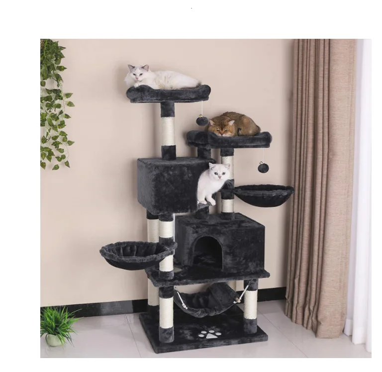 Oem Wholesale Professional Cat Furniture House Modern Large Cat Tree House Jumping Platform Cat Climbing Frame