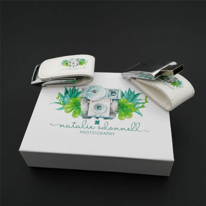 Pu Leather Usb Thumb Drive Custom U Disk Usb Pendrive Wholesale Leather Case Usb 2.0 Flash Drive 2Gb 4Gb 8Gb 16Gb 32Gb 64Gb