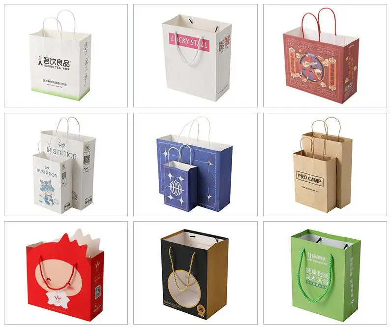 Wholesale paper handbag packaging bag gift pen paper bag overprint l ogo