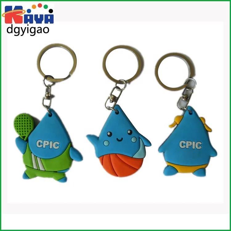Plastic penguin keychain/rubber penguin key ring/3d cartoon penguin toys
