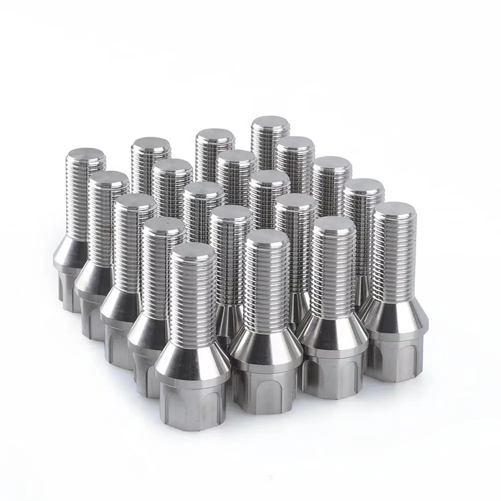 Grade 5 Titanium Lug Wheel bolts Titanium Lug Bolts M14x1.5 for Racing Cars m14 x 15 titanium wheel bolt m12 125