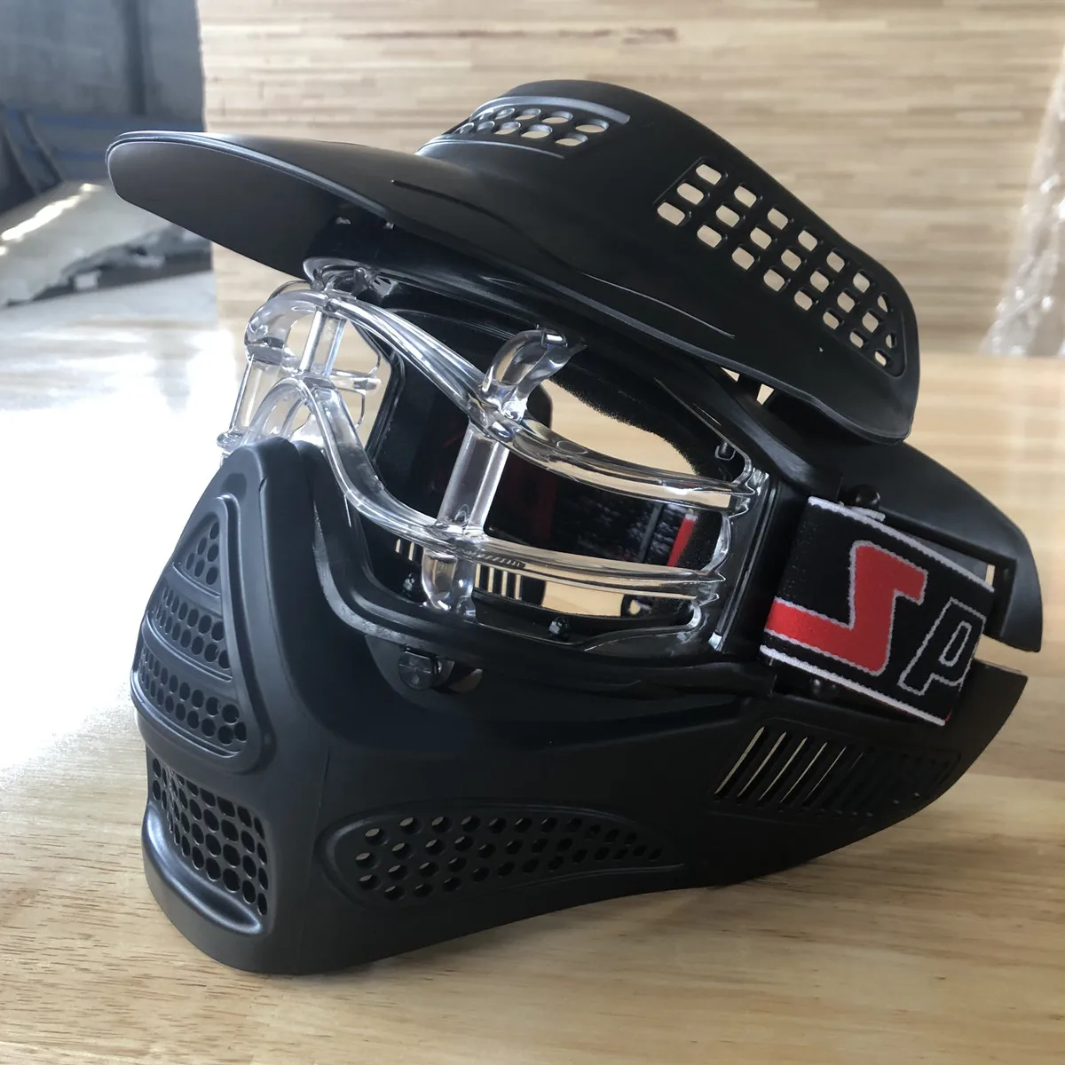 Archery tag game use paintball mesh full face mask protective helmet