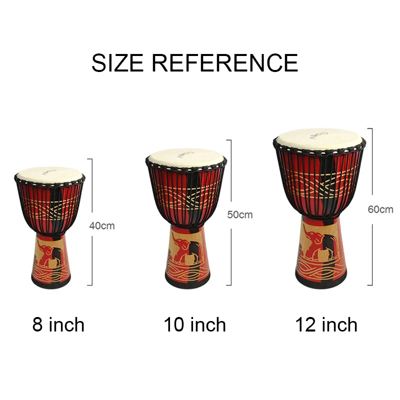 African Hand Drum Professional Mahogany Standard Goat Drum Head 8 Inch