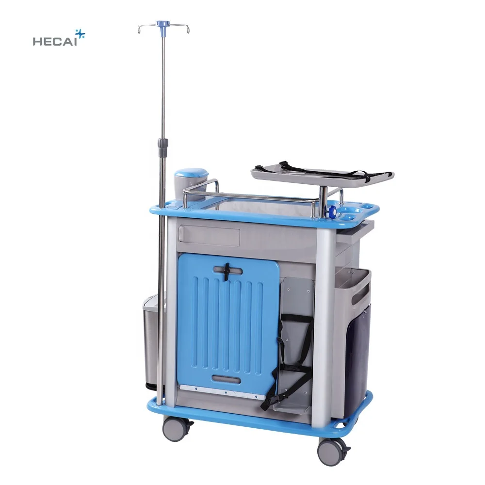 High Quality hospital Clinic Medical Emergency Multi-function Crash Cart,Abs Medication Anesthesia Trolley With Wheel