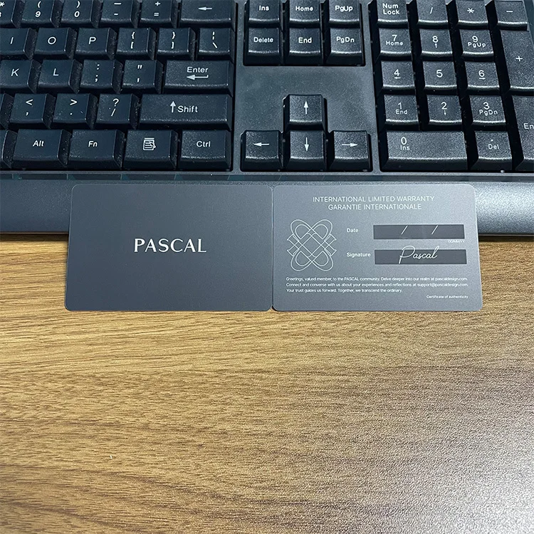 Free Design PVC Guarantee Card Membership VIP Certificate Authenticity Card With Barcode QR Code