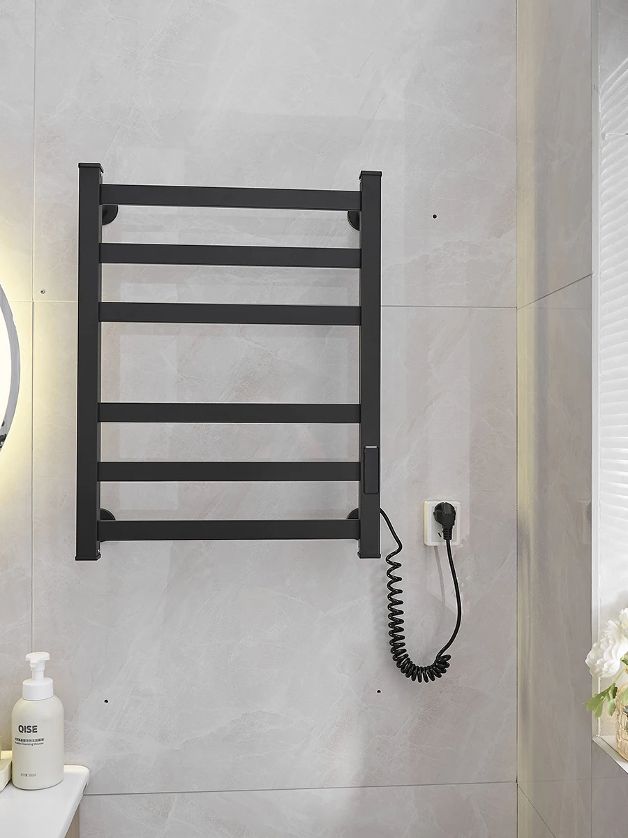 OEM Service High Quality Thickened Aluminum Fashion Modern Wall Mounted Bathroom Electric Radiator Towel  Rack